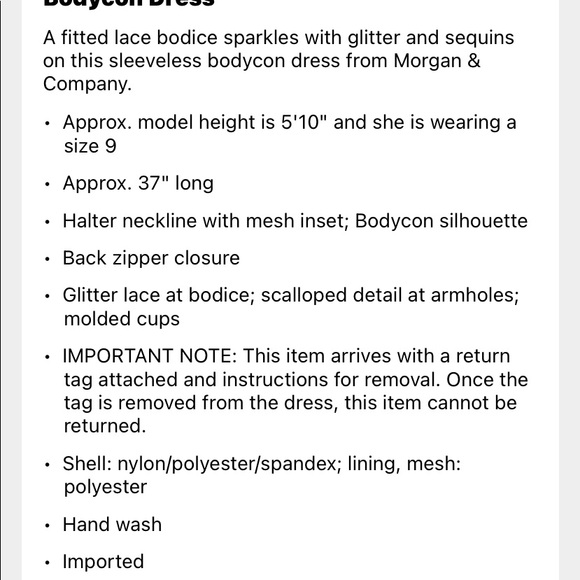 LITTLE BLACK HALTER DRESS BY MORGAN &CO SIZE 1 - Picture 4 of 5